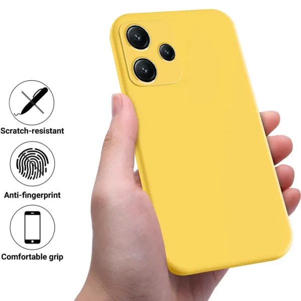 RUBBER Ochranný kryt pre Xiaomi Redmi 12 5G žltý