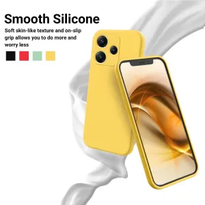 RUBBER Ochranný kryt pre Xiaomi Redmi 12 5G žltý