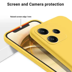 RUBBER Ochranný kryt pre Xiaomi Redmi 12 5G žltý
