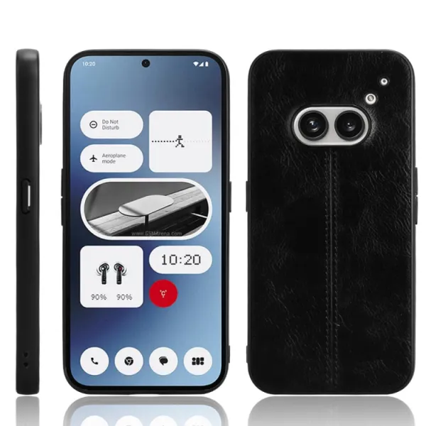 LEATHER Ochranný kryt pre Nothing Phone 2a / (2a) Plus čierny