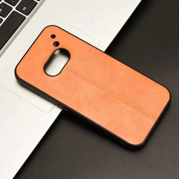 LEATHER Ochranný kryt pre Nothing Phone 2a / (2a) Plus svetlohnedý