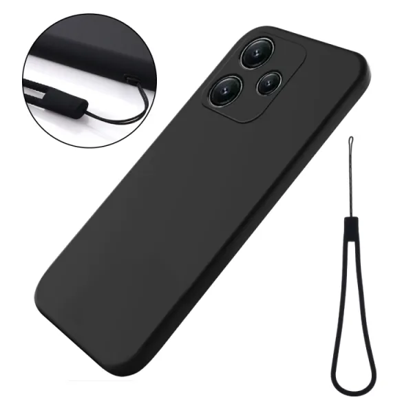 RUBBER Ochranný kryt pre Xiaomi Redmi 12 5G čierny