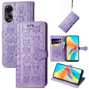 ART ANIMALS Peňaženkový obal pre Oppo A78 fialový