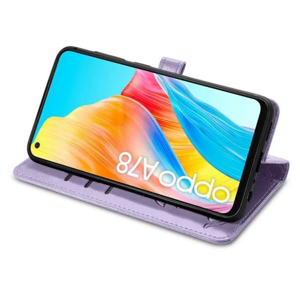 ART ANIMALS Peňaženkový obal pre Oppo A78 fialový