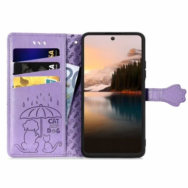 ART ANIMALS Peňaženkový obal pre  TCL 40 NXTPAPER 5G fialový