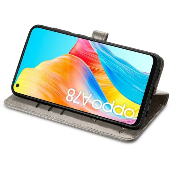 ART ANIMALS Peňaženkový obal pre Oppo A78 šedý