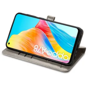 ART ANIMALS Peňaženkový obal pre Oppo A78 šedý