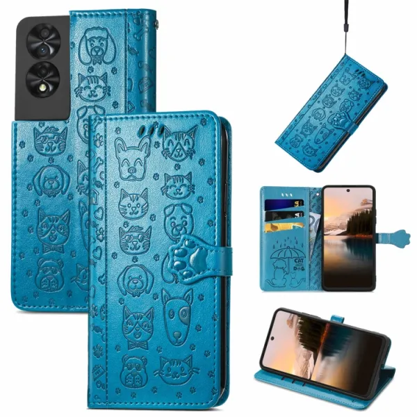 ART ANIMALS Peňaženkový obal pre  TCL 40 NXTPAPER 5G modrý