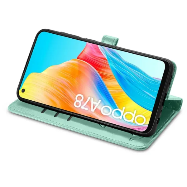 ART ANIMALS Peňaženkový obal pre Oppo A78 zelený