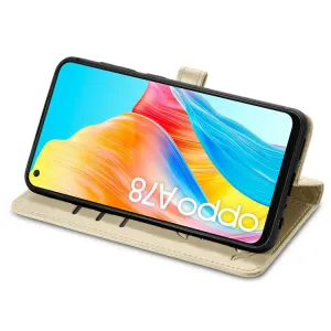 ART ANIMALS Peňaženkový obal pre Oppo A78 zlatý