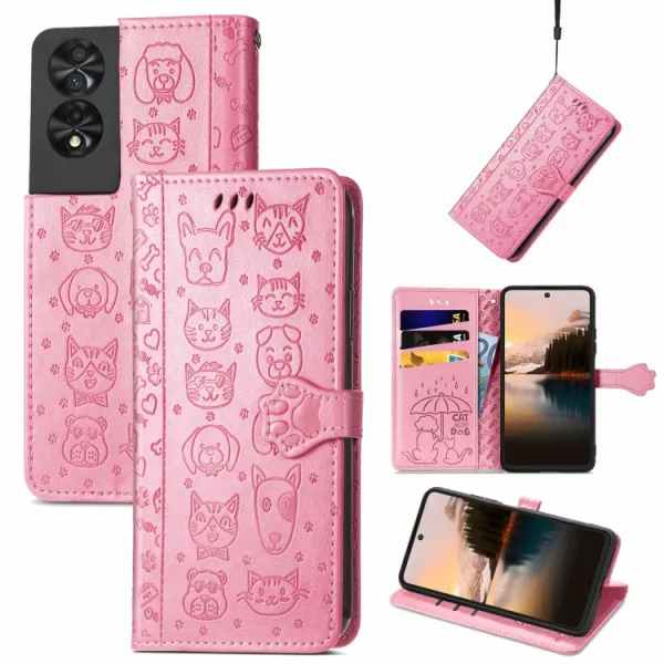 ART ANIMALS Peňaženkový obal pre  TCL 40 NXTPAPER 5G ružový