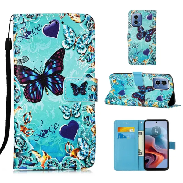 ART Peňaženkový kryt pre Motorola Moto G34 5G BUTTERFLY