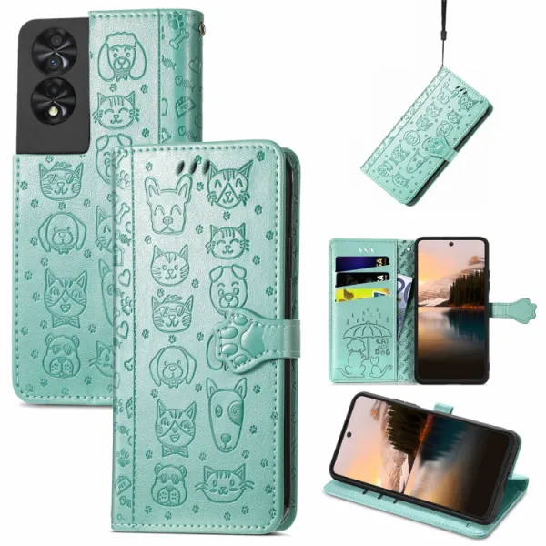 ART ANIMALS Peňaženkový obal pre  TCL 40 NXTPAPER 5G zelený