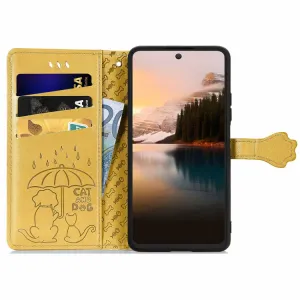 ART ANIMALS Peňaženkový obal pre  TCL 40 NXTPAPER 5G žltý