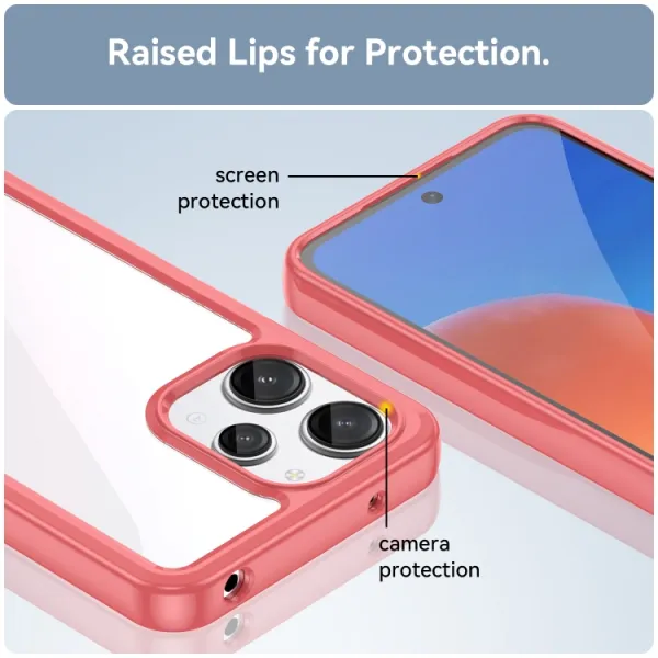 CRYSTAL Ochranný kryt pre Xiaomi Redmi 12 5G červený