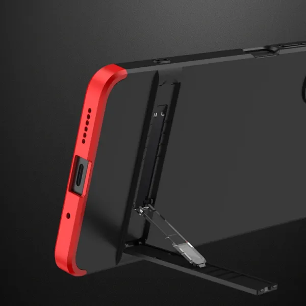 360° Ochranný kryt Xiaomi Redmi 12 5G čierny-červený