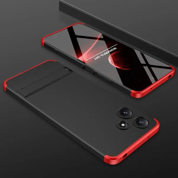360° Ochranný kryt Xiaomi Redmi 12 5G čierny-červený