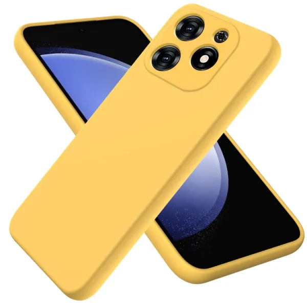 RUBBER Ochranný kryt pre Tecno Spark 20C / Tecno Spark Go 2024 žltý