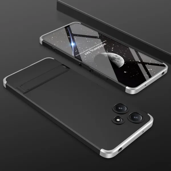 360° Ochranný kryt Xiaomi Redmi 12 5G čierny-strieborný