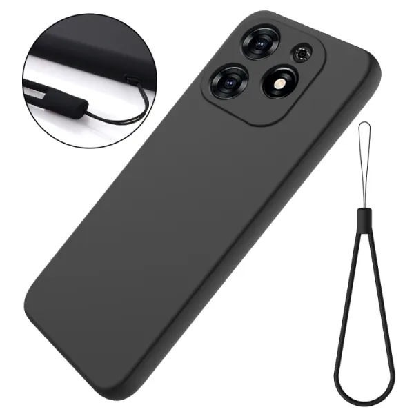 RUBBER Ochranný kryt pre Tecno Spark 20C / Tecno Spark Go 2024 čierny