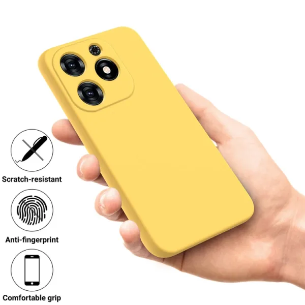 RUBBER Ochranný kryt pre Tecno Spark 20C / Tecno Spark Go 2024 žltý