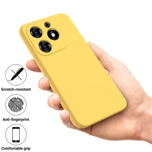 RUBBER Ochranný kryt pre Tecno Spark 20C / Tecno Spark Go 2024 žltý