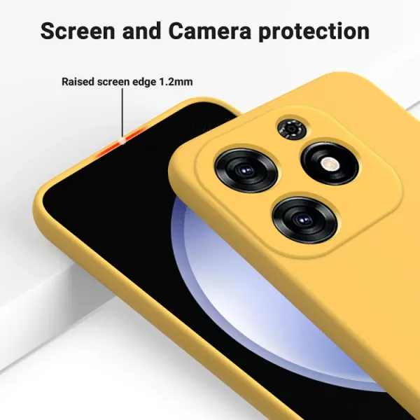 RUBBER Ochranný kryt pre Tecno Spark 20C / Tecno Spark Go 2024 žltý
