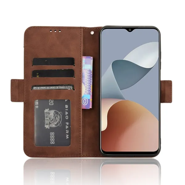 SLOT Peňaženkový obal pre ZTE Blade A73 hnedý