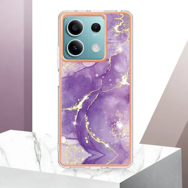 IMD MARBLE Ochranný kryt pre Xiaomi Redmi Note 13 5G PURPLE