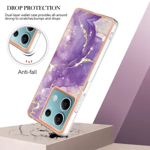 IMD MARBLE Ochranný kryt pre Xiaomi Redmi Note 13 5G PURPLE