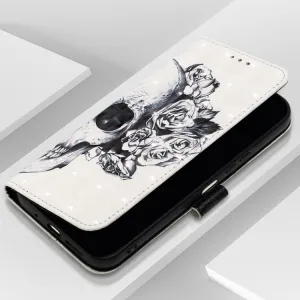 ART Peňaženkový kryt pre Motorola Moto G04 / G24 / G24 Power SKULL
