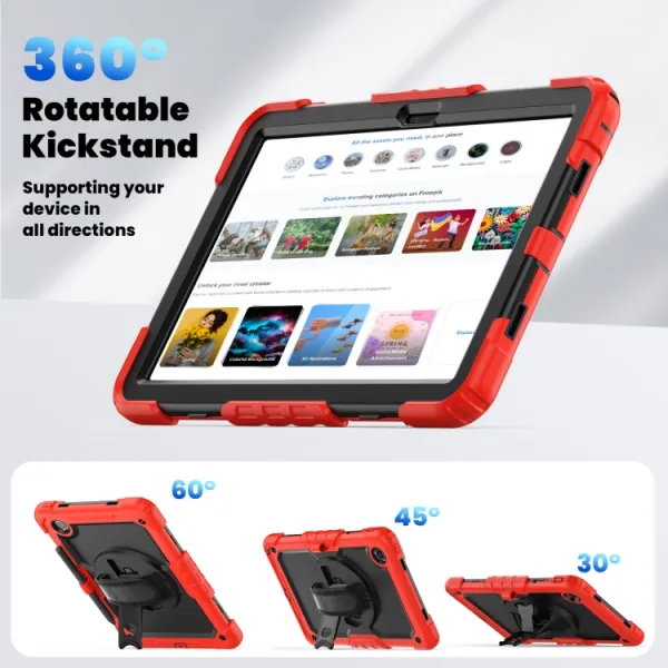 SOLID 360 Odolný obal pre Lenovo Tab M11 / K11 červený