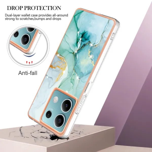 IMD MARBLE Ochranný kryt pre Xiaomi Redmi Note 13 5G GREEN