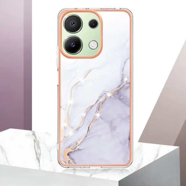IMD MARBLE Ochranný kryt pre Xiaomi Redmi Note 13 WHITE