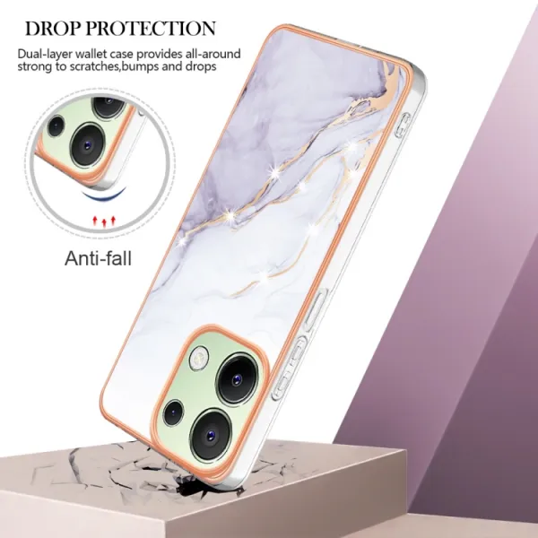 IMD MARBLE Ochranný kryt pre Xiaomi Redmi Note 13 WHITE