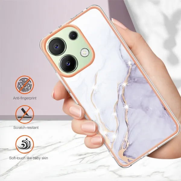 IMD MARBLE Ochranný kryt pre Xiaomi Redmi Note 13 WHITE