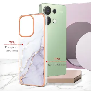 IMD MARBLE Ochranný kryt pre Xiaomi Redmi Note 13 WHITE