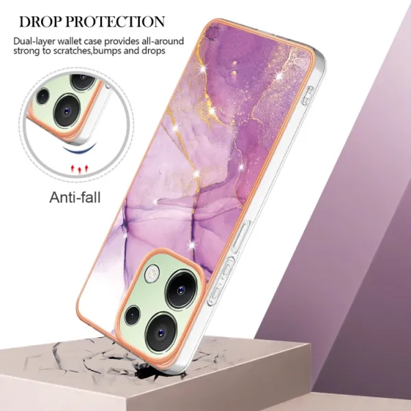 IMD MARBLE Ochranný kryt pre Xiaomi Redmi Note 13 PURPLE