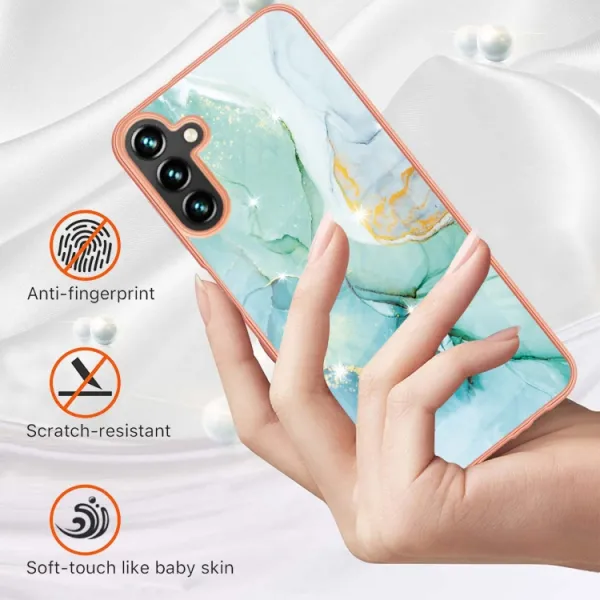 IMD MARBLE Ochranný kryt pre Samsung Galaxy A35 5G GREEN