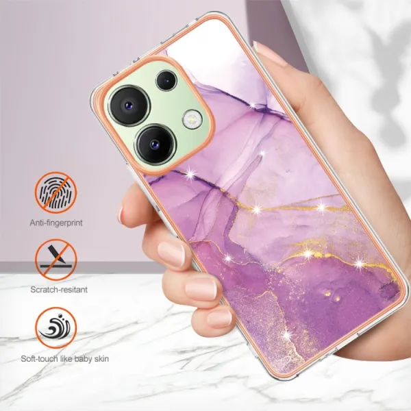IMD MARBLE Ochranný kryt pre Xiaomi Redmi Note 13 PURPLE