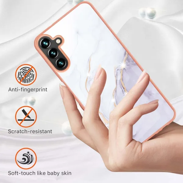 IMD MARBLE Ochranný kryt pre Samsung Galaxy A35 5G WHITE
