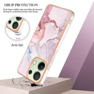 IMD MARBLE Ochranný kryt pre Xiaomi Redmi Note 13 ROSE GOLD