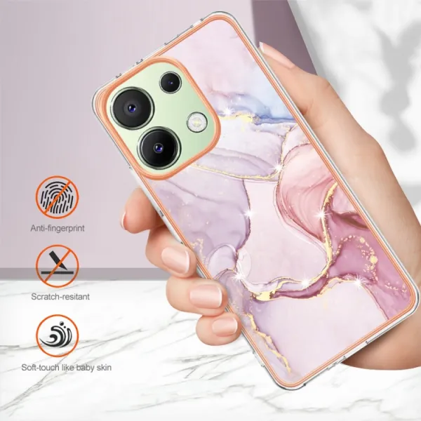 IMD MARBLE Ochranný kryt pre Xiaomi Redmi Note 13 ROSE GOLD