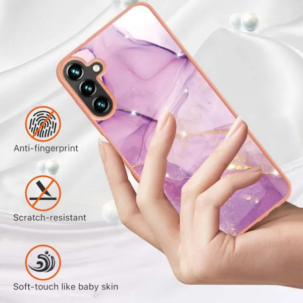 IMD MARBLE Ochranný kryt pre Samsung Galaxy A55 5G PURPLE