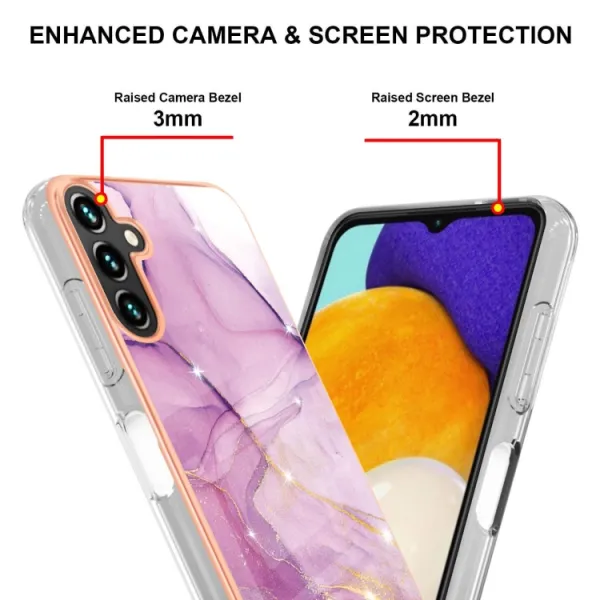 IMD MARBLE Ochranný kryt pre Samsung Galaxy A55 5G PURPLE