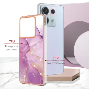 IMD MARBLE Ochranný kryt pre Xiaomi Redmi Note 13 Pro 5G PURPLE