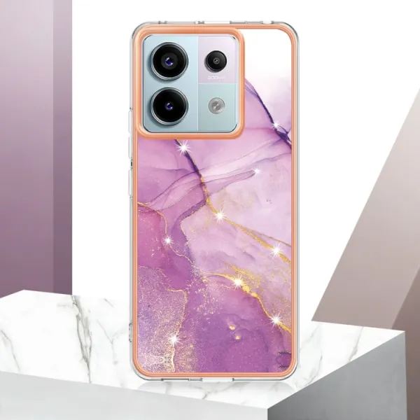 IMD MARBLE Ochranný kryt pre Xiaomi Redmi Note 13 Pro 5G PURPLE