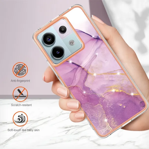 IMD MARBLE Ochranný kryt pre Xiaomi Redmi Note 13 Pro 5G PURPLE