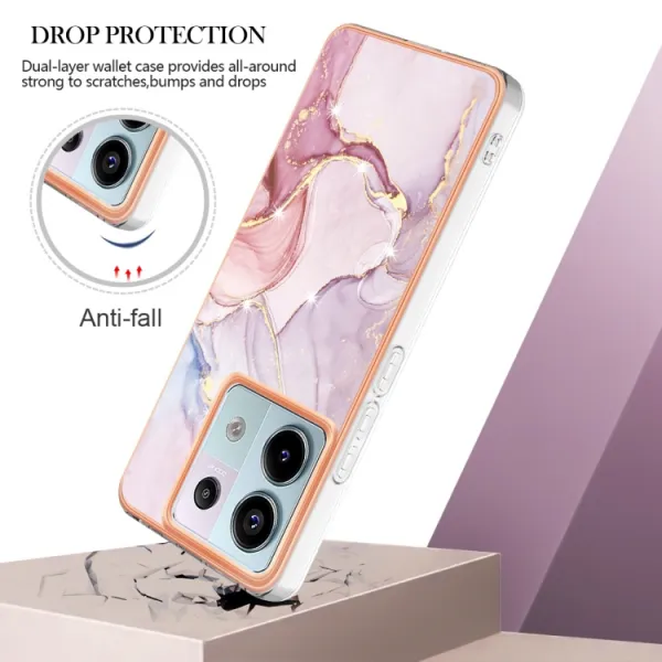 IMD MARBLE Ochranný kryt pre Xiaomi Redmi Note 13 Pro 5G ROSE GOLD