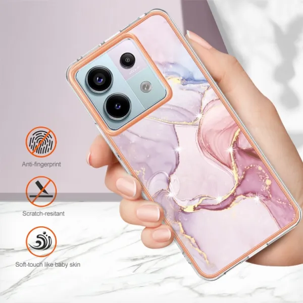 IMD MARBLE Ochranný kryt pre Xiaomi Redmi Note 13 Pro 5G ROSE GOLD